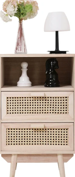 SalesFever Kommode »Vejle Design-Sideboard für Stauraum« Charmante Schubladenfronten aus stilvollem Rattangeflecht
