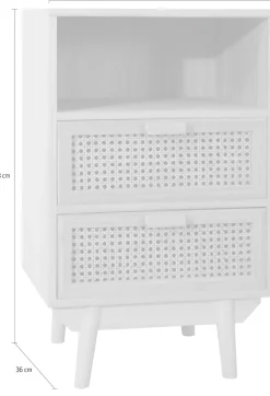 SalesFever Kommode »Vejle Design-Sideboard für Stauraum« Charmante Schubladenfronten aus stilvollem Rattangeflecht
