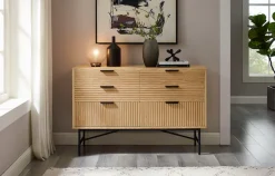 SalesFever Kommode »Visby Designer Kommode mit Stil« Eiche Echtholzfurnier