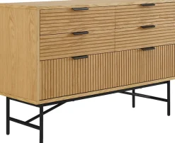 SalesFever Kommode »Visby Designer Kommode mit Stil« Eiche Echtholzfurnier
