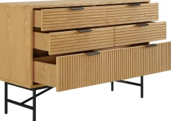 SalesFever Kommode »Visby Designer Kommode mit Stil« Eiche Echtholzfurnier