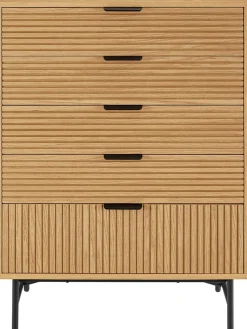 SalesFever Kommode »Visby Designer Sideboard mit Stil« Eiche Echtholzfurnier