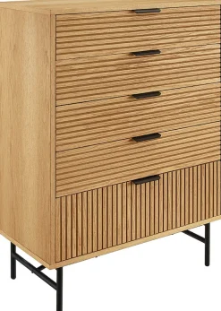 SalesFever Kommode »Visby Designer Sideboard mit Stil« Eiche Echtholzfurnier