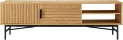SalesFever Lowboard »Design Lowboard für stilvolle Akzente« Kommode, Eiche Echtholzfurnier, Breite 160 cm