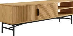 SalesFever Lowboard »Design Lowboard für stilvolle Akzente« Kommode, Eiche Echtholzfurnier, Breite 160 cm