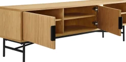 SalesFever Lowboard »Design Lowboard für stilvolle Akzente« Kommode, Eiche Echtholzfurnier, Breite 160 cm