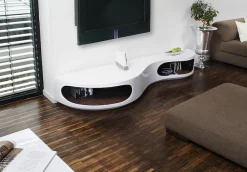 SalesFever Lowboard »Slow Design TV-Kommode für stilvolles Wohnen« Kommode in moderner Form, Fernsehschrank in Hochglanz