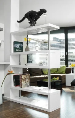 SalesFever Raumteilerregal »Levanto Regal mit Stil« 2-in-1 Raumteiler: Stilvolles Regal mit Hochglanzoberfläche