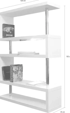 SalesFever Raumteilerregal »Levanto Regal mit Stil« 2-in-1 Raumteiler: Stilvolles Regal mit Hochglanzoberfläche