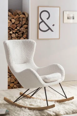SalesFever Schaukelsessel »Entspannender Schaukelstuhl« In charmantem Teddyfell-Design