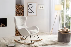 SalesFever Schaukelsessel »Entspannender Schaukelstuhl« In charmantem Teddyfell-Design