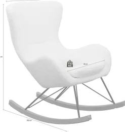 SalesFever Schaukelsessel »Entspannender Schaukelstuhl« In charmantem Teddyfell-Design