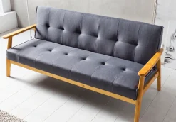 SalesFever Schlafsofa »Skagen 3-Sitzer Sofa« Holzgestell Sofa: Entspannung und Schlaf auf 190cm Breite
