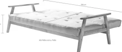 SalesFever Schlafsofa »Skagen 3-Sitzer Sofa« Holzgestell Sofa: Entspannung und Schlaf auf 190cm Breite