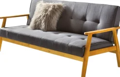 SalesFever Schlafsofa »Skagen 3-Sitzer Sofa« Holzgestell Sofa: Entspannung und Schlaf auf 190cm Breite