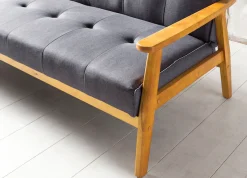 SalesFever Schlafsofa »Skagen 3-Sitzer Sofa« Holzgestell Sofa: Entspannung und Schlaf auf 190cm Breite