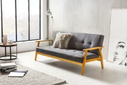 SalesFever Schlafsofa »Skagen 3-Sitzer Sofa« Holzgestell Sofa: Entspannung und Schlaf auf 190cm Breite