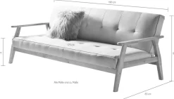 SalesFever Schlafsofa »Skagen 3-Sitzer Sofa« Holzgestell Sofa: Entspannung und Schlaf auf 190cm Breite