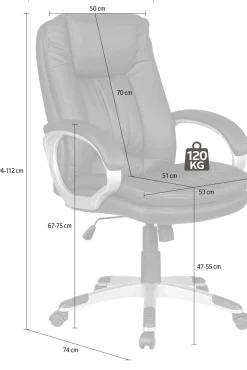 SalesFever Schreibtischstuhl »Ergonomischer Bürostuhl« () Komfortabler Drehstuhl für effizientes Führungsstil