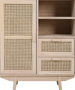 SalesFever Sideboard »Vejle Moderne Kommode mit Stil« Kommode mit Rattan- und Wiener Geflecht-Details