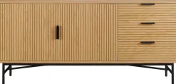 SalesFever Sideboard »Visby Stilvolle Kommode für mehr Stauraum« Kommode, Eiche Echtholzfurnier, Breite 160 cm