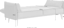 SalesFever 3-Sitzer »Komfortable Sofa für Ihr Zuhause« Modernes 3-Sitzer Sofa: Samtbezug, ausziehbar, manuell verstellbar