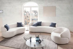 SalesFever 3-Sitzer »Stilvoller 3-Sitzer für Ihr Zuhause« organisch geformt, Breite 220 cm