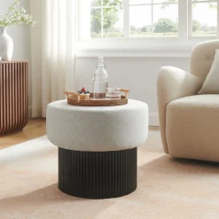 SalesFever Stauraumhocker »Ilovik Hocker mit abnehmbarer Sitzfläche – kompakter Design-Hocker« 1 Stk. tlg. Praktischer Pouf mit Stauraum, ideal fürs Wohnzimmer