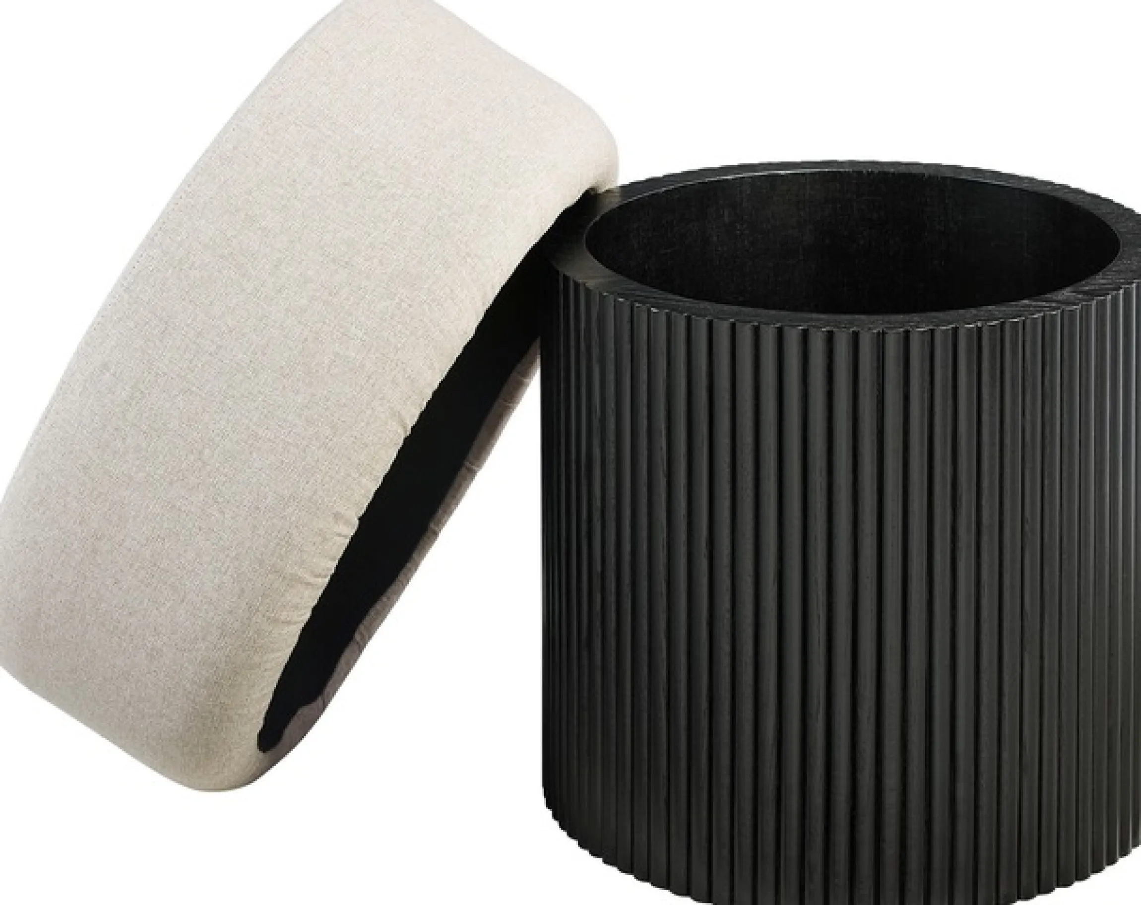 SalesFever Stauraumhocker »Ilovik Hocker mit abnehmbarer Sitzfläche – kompakter Design-Hocker« 1 Stk. tlg. Praktischer Pouf mit Stauraum, ideal fürs Wohnzimmer