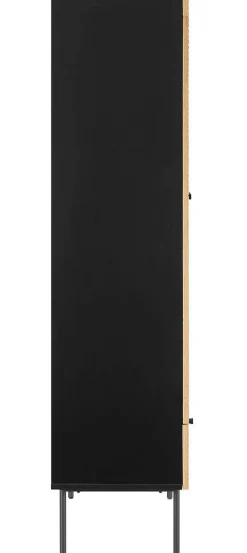 SalesFever Vitrine »Torsby Designer Vitrine in edler Optik« Eiche Echtholzfurnier