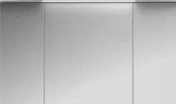 Saphir Badezimmerspiegelschrank »Serie 4010 Badezimmer-Spiegelschrank inkl. LED-Beleuchtung im Kranz« Badschrank 142 cm breit, 3 Türen, 6 Glas-Einlegeböden, inkl Türdämpfer