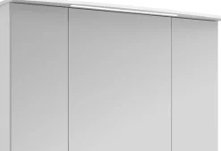 Saphir Badezimmerspiegelschrank »Serie 4010 Badezimmer-Spiegelschrank inkl. LED-Beleuchtung im Kranz« Badschrank 142 cm breit, 3 Türen, 6 Glas-Einlegeböden, inkl Türdämpfer