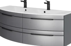 Saphir Badmöbel-Set »Badezimmer-Set 133,2 cm breit, inkl. Türdämpfer, 3 Türen, 4 Schubladen« Set, 2 Stk. tlg.