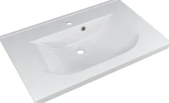 Saphir Badmöbel-Set »Badmöbel-Set Trentino 3-tlg Mineralmarmorwaschtisch,LED-Spiegelschrank« 4 Stk. tlg.