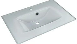 Saphir Badmöbel-Set »Badmöbel-Set Trentino 3-teilig Glas-Waschtisch mit LED-Spiegelschrank« 4 Stk. tlg.