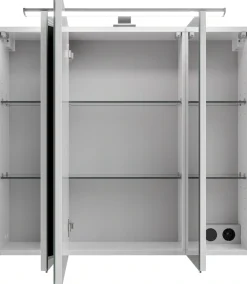 Saphir Badmöbel-Set »Badmöbel-Set5-teilig Keramik-Waschtisch mit LED-Spiegelschrank« 6 Stk. tlg.