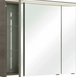 Saphir Badmöbel-Set »Balto Sprint 4-teilig, Mineralmarmor-Waschtisch mit LED-Spiegelschrank« 5 Stk. tlg.