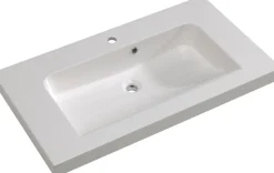 Saphir Badmöbel-Set »Balto Sprint 4-teilig, Mineralmarmor-Waschtisch mit LED-Spiegelschrank« 5 Stk. tlg.