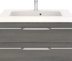 Saphir Badmöbel-Set »Balto Sprint 4-teilig, Mineralmarmor-Waschtisch mit LED-Spiegelschrank« 5 Stk. tlg.
