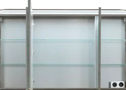 Saphir Badmöbel-Set »Balto Sprint 4-teilig, Mineralmarmor-Waschtisch mit LED-Spiegelschrank« 5 Stk. tlg.