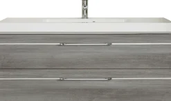 Saphir Badmöbel-Set »Balto Sprint 4-teilig, Mineralmarmor-Waschtisch mit LED-Spiegelschrank« 5 Stk. tlg.