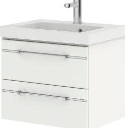 Saphir Badmöbel-Set »Balto Sprint 2-teilig, Mineralmarmor-Waschtisch mit LED-Spiegelschrank« 2 Stk. tlg.