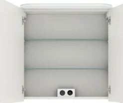 Saphir Badmöbel-Set »Balto Sprint 2-teilig, Mineralmarmor-Waschtisch mit LED-Spiegelschrank« 2 Stk. tlg.