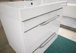 Saphir Badmöbel-Set »Balto Sprint 2-teilig, Mineralmarmor-Waschtisch mit LED-Spiegelschrank« 2 Stk. tlg.