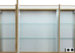Saphir Badmöbel-Set »Balto Sprint 3-teilig, Mineralmarmor-Waschtisch mit LED-Spiegelschrank« 4 Stk. tlg.