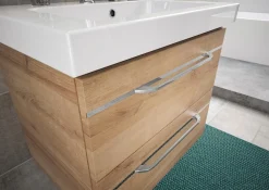 Saphir Badmöbel-Set »Balto Sprint 4-teilig, Mineralmarmor-Waschtisch mit LED-Spiegelschrank« 5 Stk. tlg.