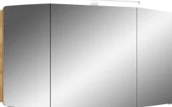 Saphir Badmöbel-Set »Cassca Sprint 2-teilig Mineralmarmor-Waschtisch mit LED-Spiegelschrank« 2 Stk. tlg.