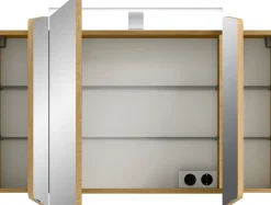 Saphir Badmöbel-Set »Cassca Sprint 2-teilig Mineralmarmor-Waschtisch mit LED-Spiegelschrank« 2 Stk. tlg.
