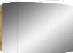 Saphir Badmöbel-Set »Cassca Sprint 2-teilig Mineralmarmor-Waschtisch mit LED-Spiegelschrank« 2 Stk. tlg.