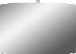 Saphir Badmöbel-Set »Cassca Sprint 2-teilig Mineralmarmor-Waschtisch mit LED-Spiegelschrank« 2 Stk. tlg.